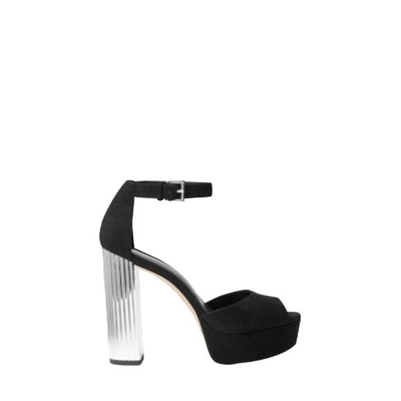 $155 MSRP - Michael Kors Porter Suede Platform Peep-Toe Pump - Sz 8.5 - NWB - Picture 2 of 3